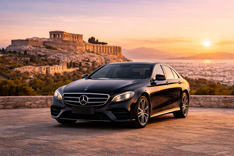 Business sedan chauffeur service in Athens